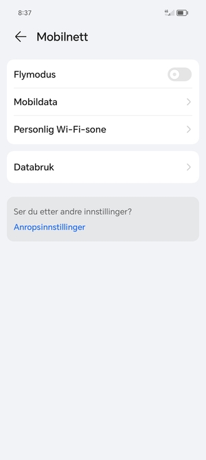 Velg Mobildata