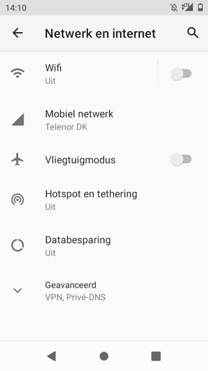 Selecteer Mobiel netwerk