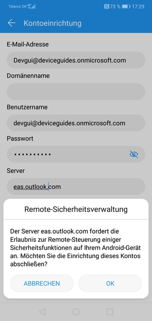 Wählen Sie OK