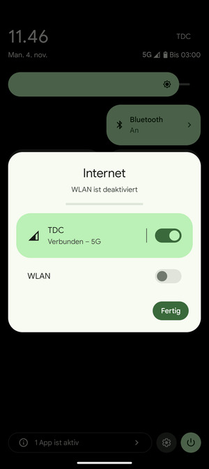 Wählen Sie Fertig