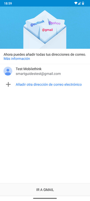 Seleccione IR A GMAIL
