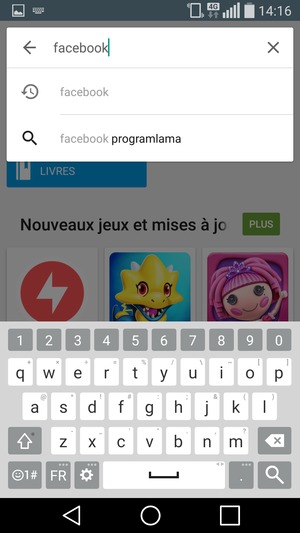 Saisissez le nom de l'appli et sélectionnez Rechercher