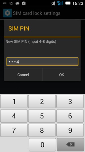 Enter your New SIM PIN and select OK