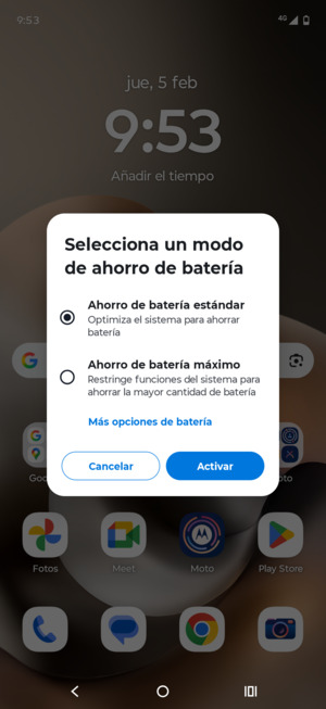 Seleccione Activar