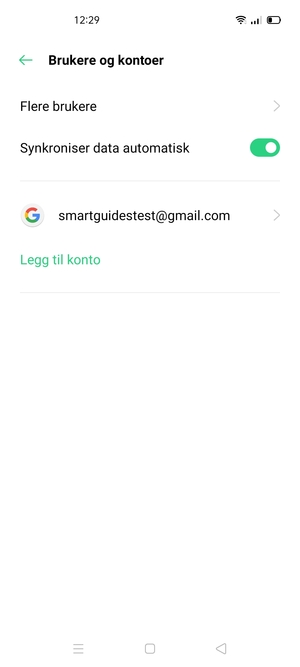 Velg din Google-konto
