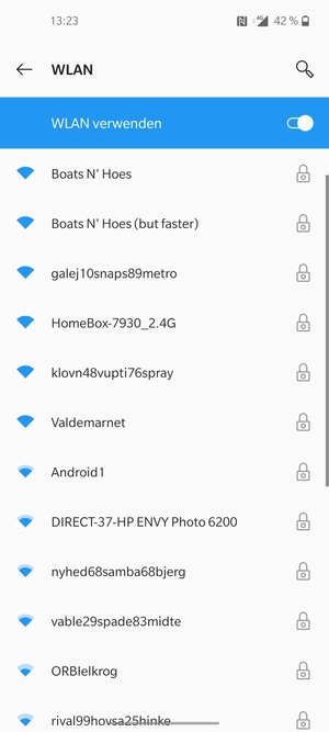 Wählen Sie das Wireless-Netzwerk, zu dem Sie eine Verbindung herstellen möchten
