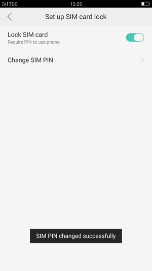 Your SIM PIN has been changed