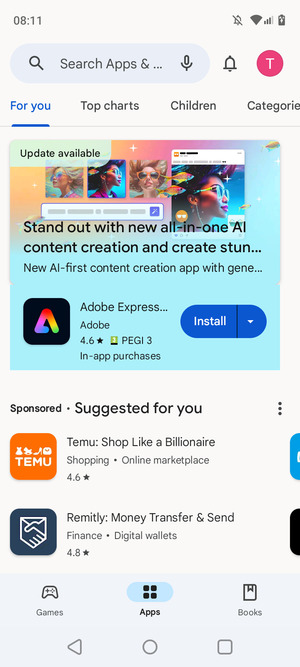 Select the Search bar