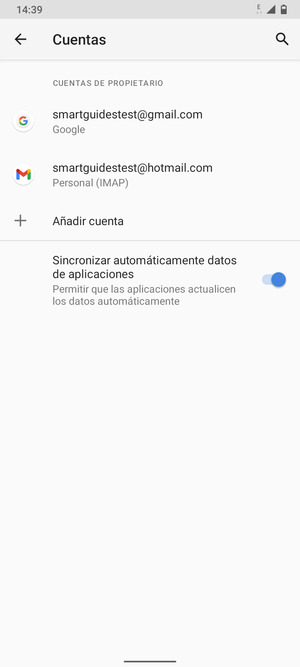 Seleccione su cuenta Google