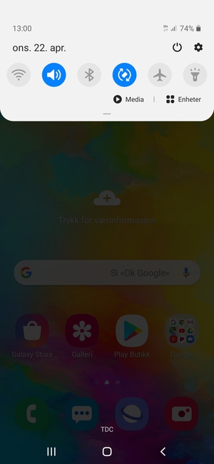 Dra ned toppmenyen igjen