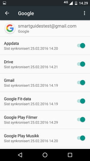 Velg menyknappen