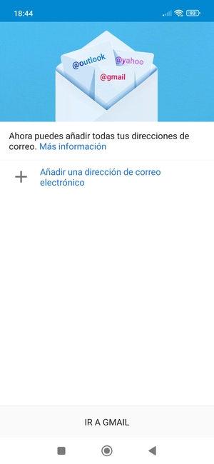 Seleccione Añadir una dirección de correo electrónico