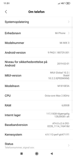 Vælg Systemopdatering