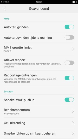 Selecteer Berichtencentrum