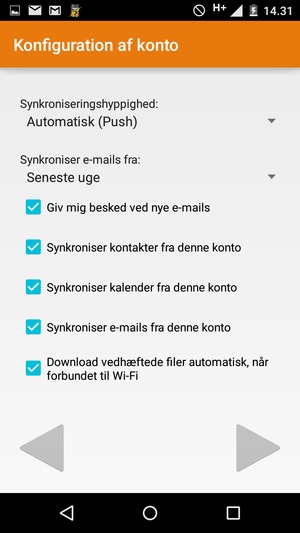 Vælg NÆSTE