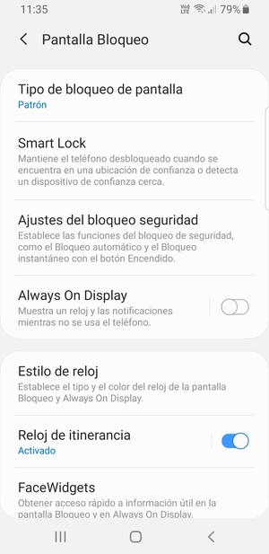 El teléfono ha sido asegurado con un bloqueo de pantalla