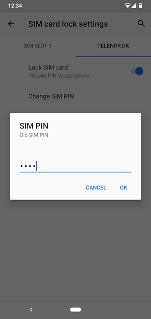 Enter Old SIM PIN and select OK
