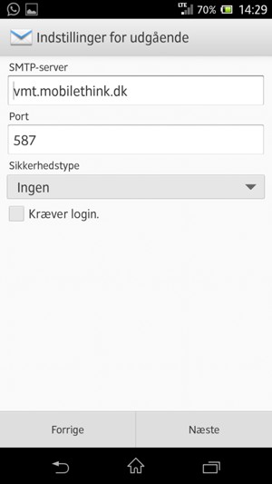 Fjern markeringen i tjekboksen Kræver login. og vælg Næste
