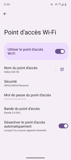 Votre téléphone est maintenant configuré pour être utilisé comme modem