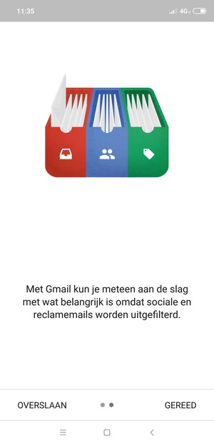 Selecteer GEREED