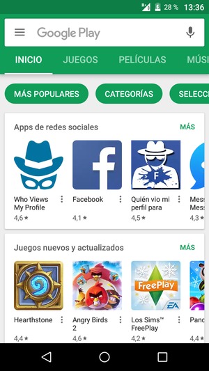 Seleccione la barra de Búsqueda