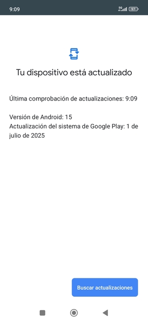 Si su teléfono está actualizado, verá la siguiente pantalla