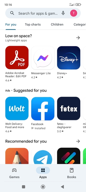 Select the Search bar