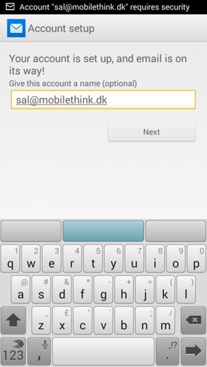 Give your account a name and select Next