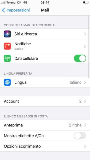 Seleziona Account