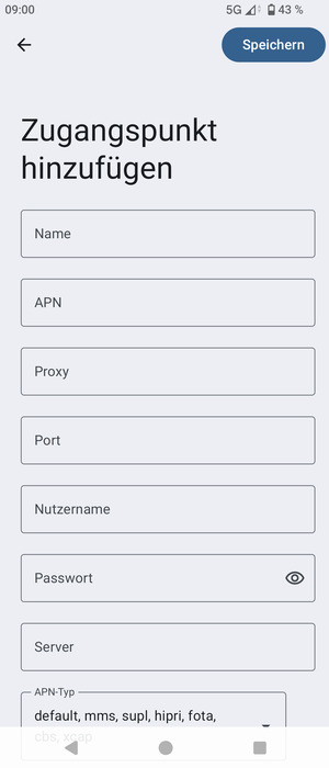 Geben Sie MMS-Informationen ein