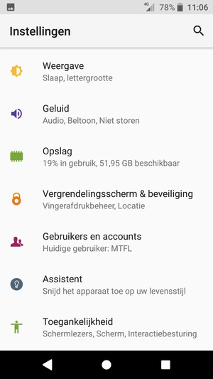 Scroll naar en selecteer Vergrendelingsscherm & beveiliging