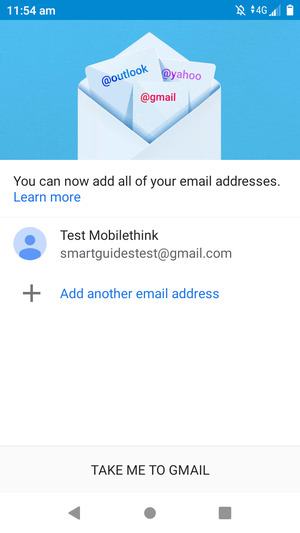 Select TAKE ME TO GMAIL