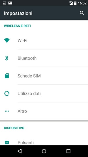 Seleziona Wi-Fi