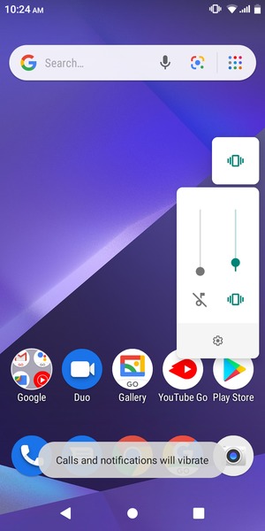 Select Vibrate to change to silent mode
