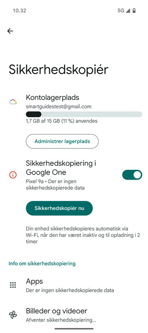 Vælg Kontolagerplads