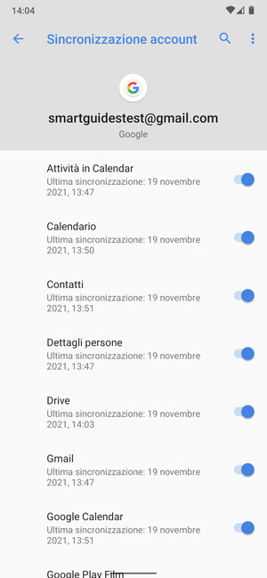 Seleziona il tasto Menu