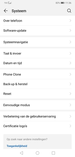 Selecteer Back-up & herstel