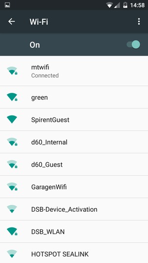 You are now connected to the Wi-Fi network