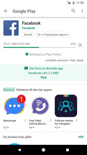 Vänta på att installationsprocessen avslutas