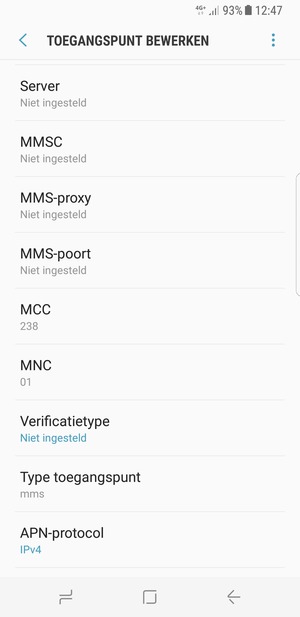 Selecteer de Menu-knop