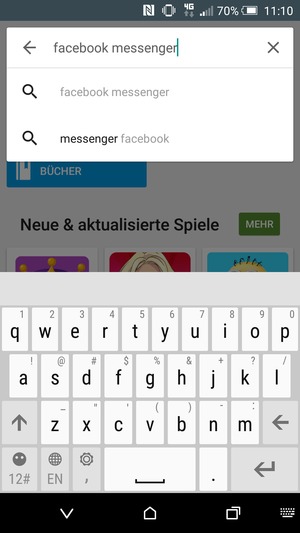 Geben Sie den Namen der App ein und wählen Sie Enter