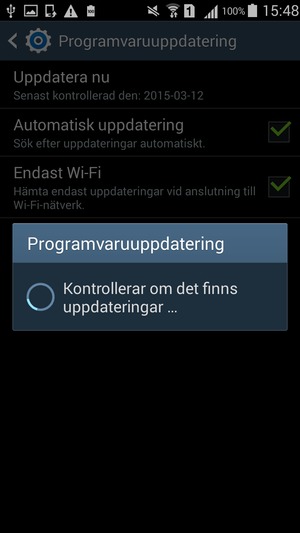 Vänta på att sökningen avslutas