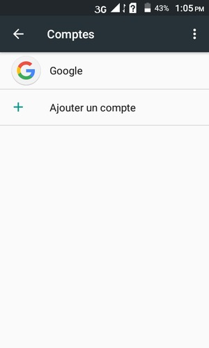 Sélectionnez Google