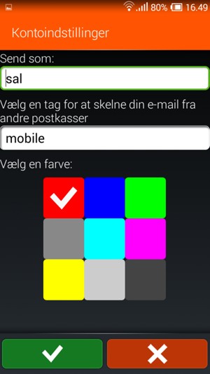 Giv din konto et navn og indtast dit navn. Vælg OK
