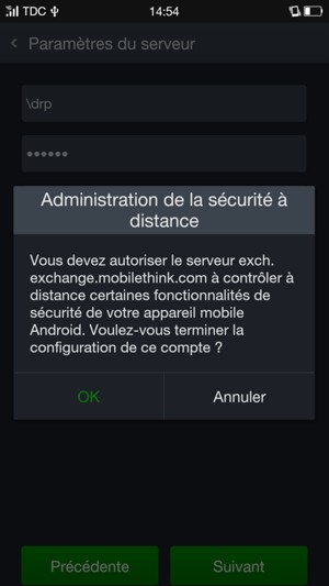 Sélectionnez OK