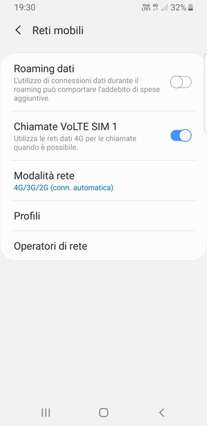 Seleziona Profili
