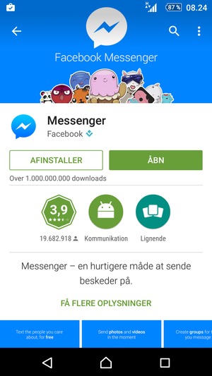 Vælg ÅBN