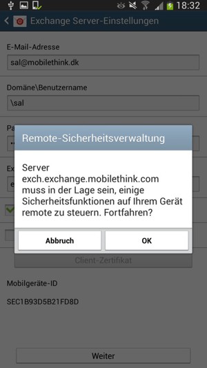 Wählen Sie OK