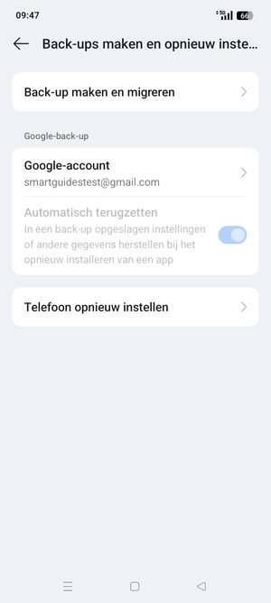 Selecteer Google-account