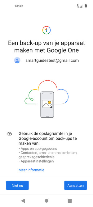 Selecteer Aanzetten